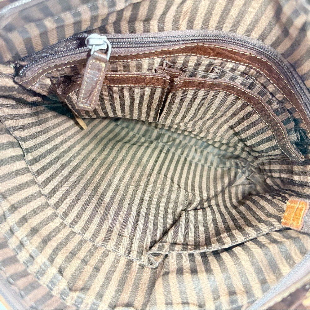 Jack‎ Georges brown Hornback Croco Crossbody Bag - Picture 2 of 4